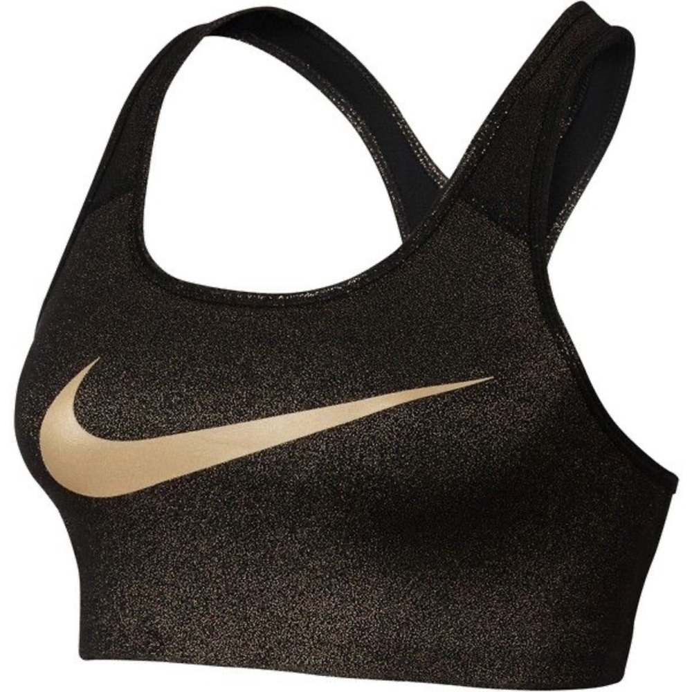 Nike Women's Large Black & Gold Sports Bra - Picture 2 of 2